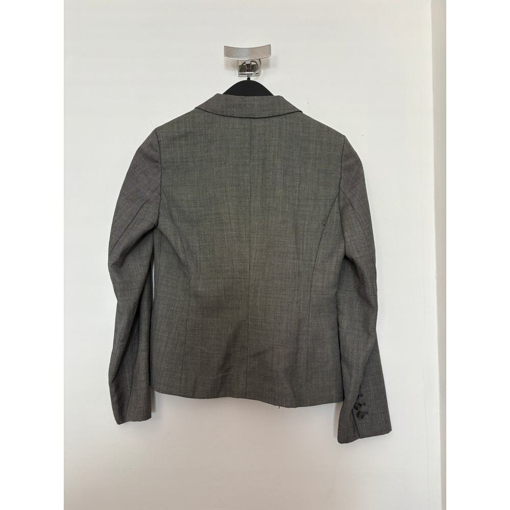 Ann Taylor LOFT Gray Blazer + Black Pants Suit Set Size 6 - Picture 3 of 6